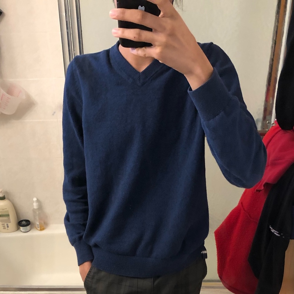 Nautica Blue V-Neck Sweater